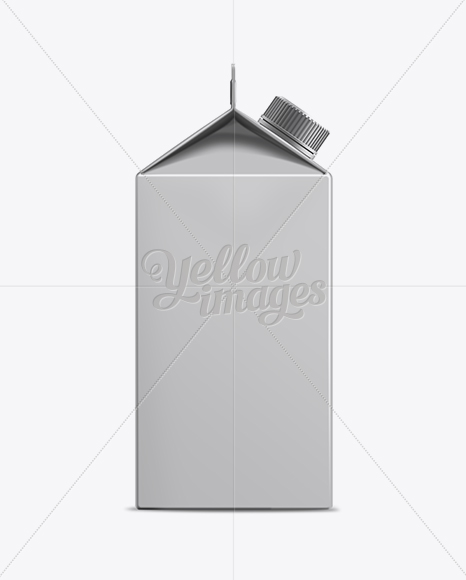 500ml Milk Carton with Screw Cap PSD Mockup