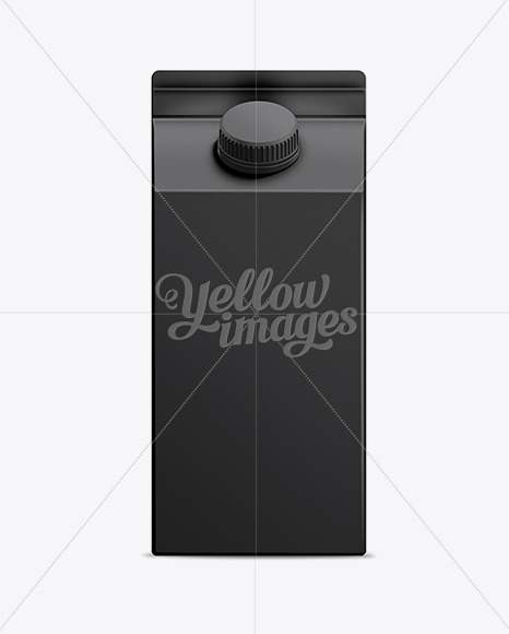 Download 750ml Black Milk Carton Box with Screw Cap Mockup in ...