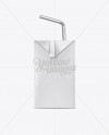 Download 200ml Milk Carton Box with Straw Mockup in Packaging ...