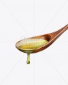 Download Wooden Spoon With Olive Oil in Object Mockups on Yellow Images Object Mockups
