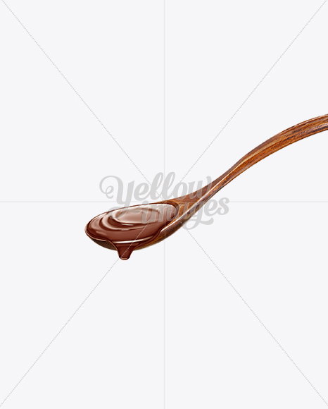 Chocolate with Swirl in Wooden Spoon Chocolate with Swirl in Wooden Spoon