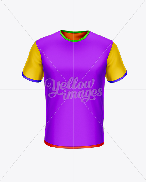 Download Men's T-Shirt Front View in Apparel Mockups on Yellow ...