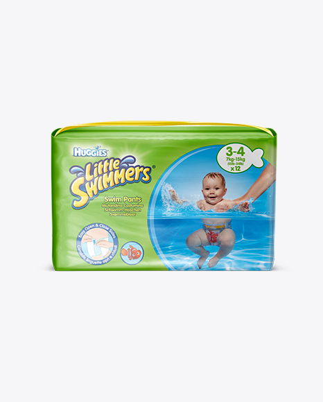 Diapers Extra Large Package in Packaging Mockups on Yellow Images ...