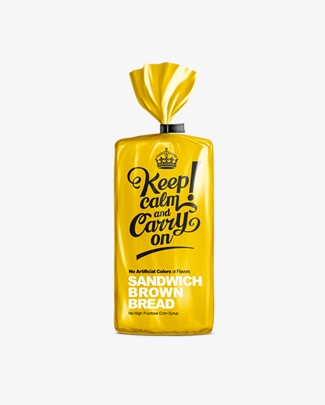 Download Large Plastic Bag With Clip For Bread in Bag & Sack Mockups on Yellow Images Object Mockups