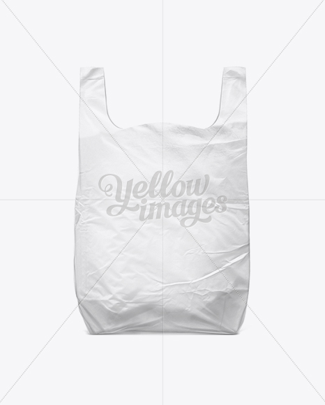 Download White Plastic Carrier Bag in Bag & Sack Mockups on Yellow ...