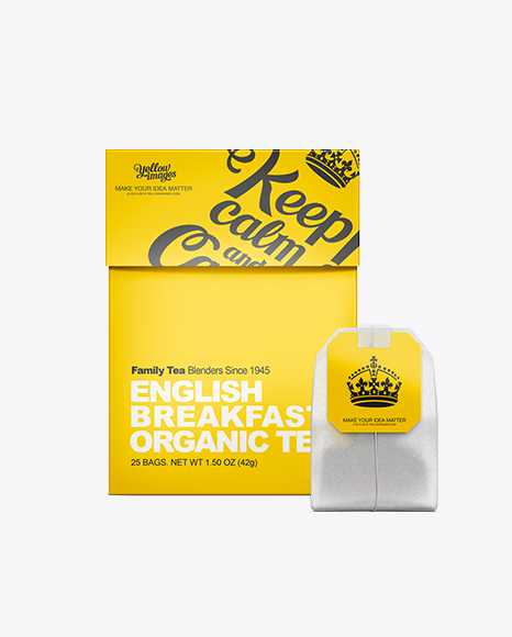 Download Tea Box With Tea Bag Mockup Packaging Mockups 3d Logo Mockups Free Download PSD Mockup Templates