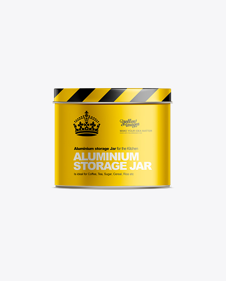 Download Aluminium Storage Jar With Lid Packaging Mockups 3d Logo Mockups Free Download PSD Mockup Templates