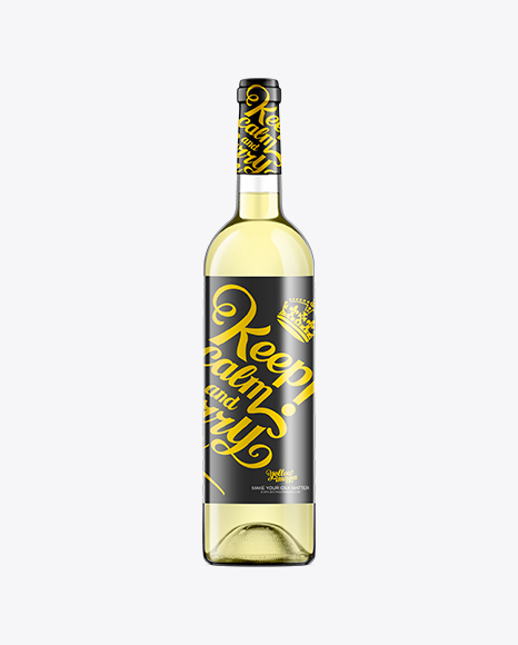 Download Clear Glass Wine Bottle With White Wine 750ml Packaging Mockups Psd Mockups Free Template Mockups Yellowimages Mockups