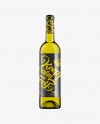 Dead Leaf Green Glass Wine Bottle With White Wine - 750ml in Bottle