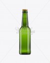 330ml Emerald Green Bottle with Lager Beer Mockup in Bottle Mockups on