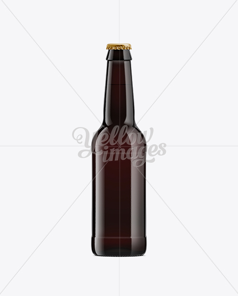 330ml Black Amber Bottle with Dark Beer Mockup in Bottle Mockups on
