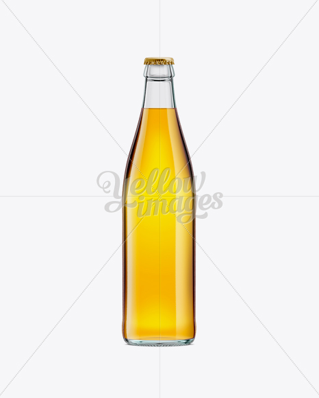 NRW Bottle With Gold Beer 500ml in Bottle Mockups on Yellow Images