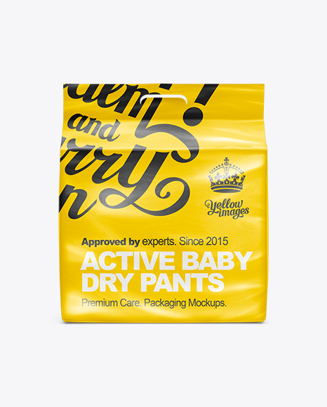 Medium Diapers Package With Handle Packaging Mockups A4 Flyer Mockups Psd Free Download