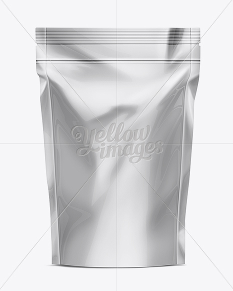 Download Stand Up Pouch with Zipper Mockup in Pouch Mockups on Yellow Images Object Mockups