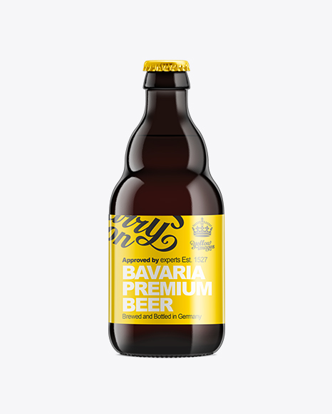 Download Black Amber Bottle With Dark Beer 330ml Object Mockups Mockup Free Psd Design