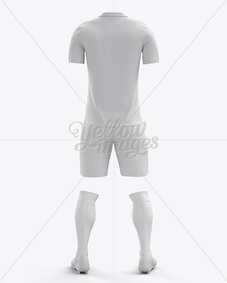 Download Full Soccer Kit Back View in Apparel Mockups on Yellow ...