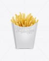 Download Paper French Fries Box - Medium size in Box Mockups on Yellow Images Object Mockups