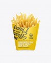 Download Paper French Fries Box - Medium size in Box Mockups on Yellow Images Object Mockups