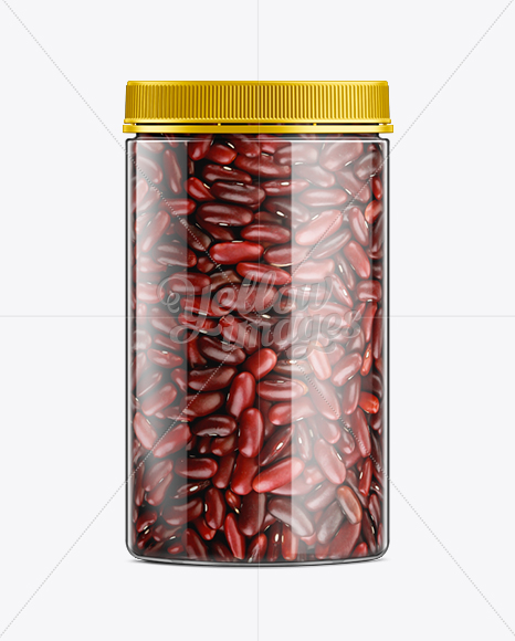 Download 500g Clear Plastic Jar with Screw Top Cap Mockup in Jar Mockups on Yellow Images Object Mockups