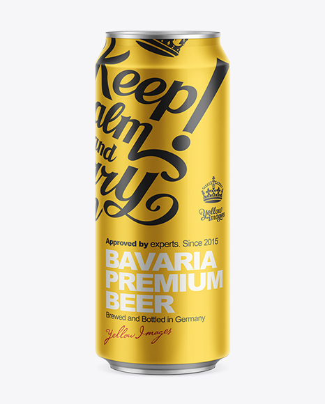 Download 500ml Beer Can Mockup in Can Mockups on Yellow Images ...
