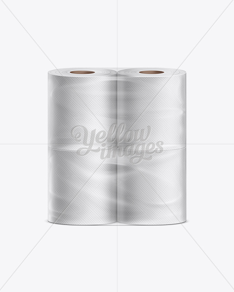 Download Toilet Paper 4 pack Mockup in Packaging Mockups on Yellow Images Object Mockups