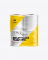 Download Toilet Paper 4 pack Mockup in Packaging Mockups on Yellow Images Object Mockups