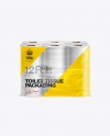 Download Toilet Paper 12 pack Mockup in Packaging Mockups on Yellow ...