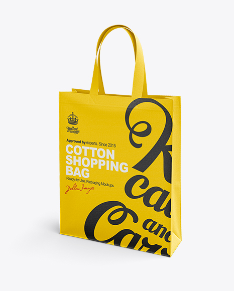 Download Medium Eco Bag Mockup in Bag & Sack Mockups on Yellow Images Object Mockups