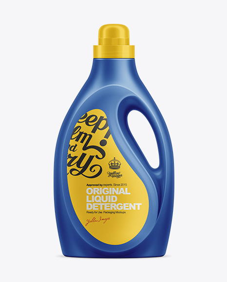 Download 2.9L Liquid Detergent Bottle Mockup in Jug & Scoop Mockups on Yellow Images Object Mockups
