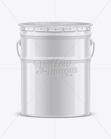 Download 20L Tin Paint Bucket Mockup in Bucket & Pail Mockups on Yellow Images Object Mockups