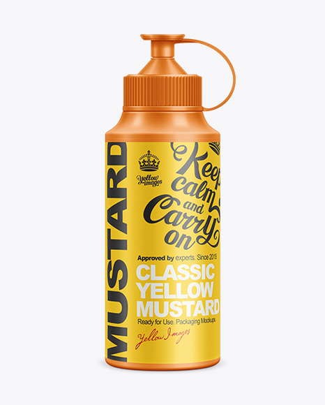 Download Free 300g Mustard Bottle Psd Mockup PSD Mockup Template