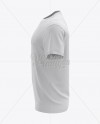 Men's T-Shirt Side View HQ Mockup in Apparel Mockups on Yellow Images Object Mockups