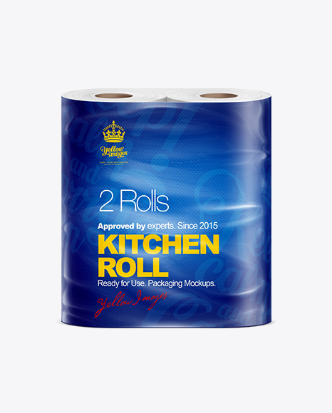 Download Paper Kitchen Towel 2 Rolls Mockup in Packaging Mockups on ...