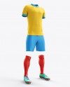 Download Football Kit with V-Neck T-Shirt Mockup / Half-Turned View ...