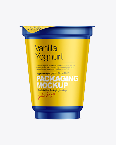 Plastic Container For Dairy Products With Foil Lid Psd Mockup New Best Free Mockups Templates