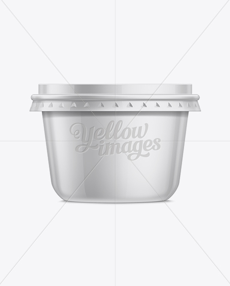 Download Plastic Container for Dairy Foods Mockup in Cup & Bowl Mockups on Yellow Images Object Mockups