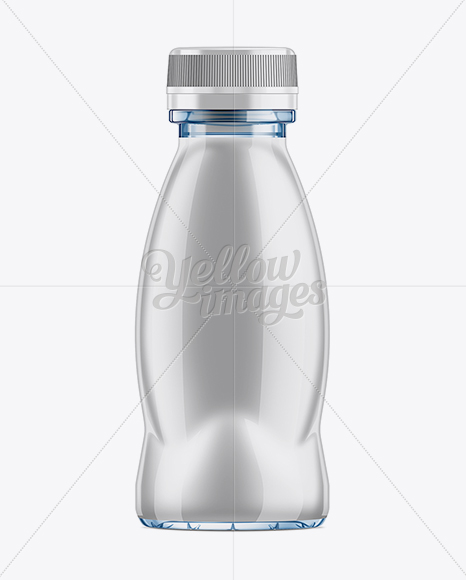Plastic Smoothie Bottle w/ Shrink Sleeve Label Mockup in Bottle Mockups