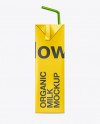 Download Juice Carton Box with Straw Mockup in Packaging Mockups on ...