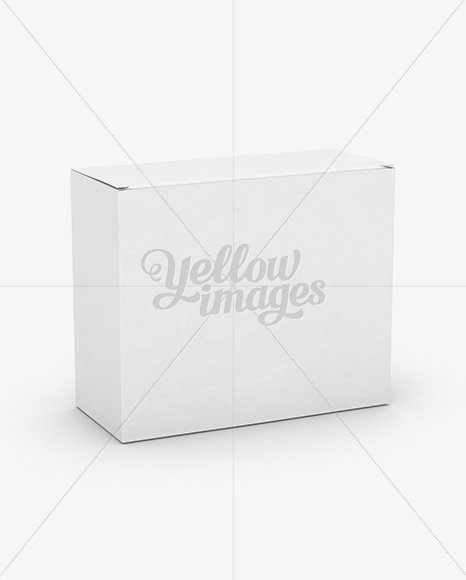 Download Small White Cardboard Box Mockup - 25° Angle Front View ...