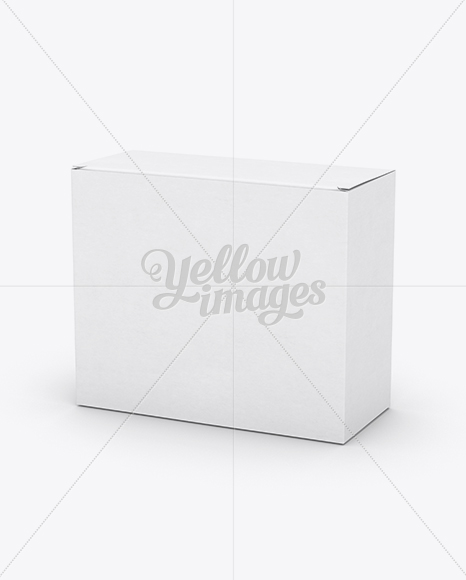 Download Small White Cardboard Box Mockup - 25° Angle Front View ...