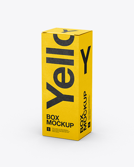 Nasal Spray Box PSD Mockup 25° Angle Front View High-Angle Shot