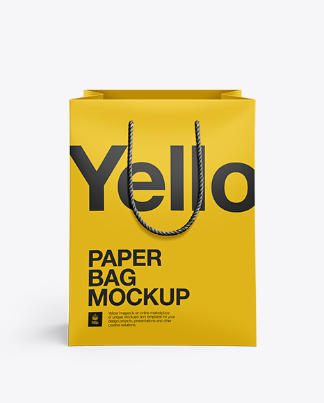 Download Rope Handle Paper Bag Psd Mockup Front View Simple Logo Mockups Free Download PSD Mockup Templates