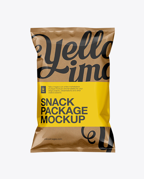 Download Download Kraft Paper Snack Bag Mockup Object Mockups Mockups Logo Free Download Yellowimages Mockups