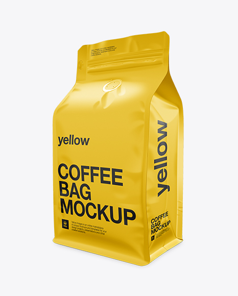 Download Coffee Bag Mockup Half Side View Free Mockup Template Download PSD Mockup Templates