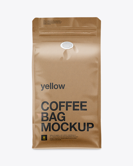 Download Free Mockups Kraft Coffee Bag Mockup Front View Object Mockups Free Psd Mockups Template PSD Mockup Templates