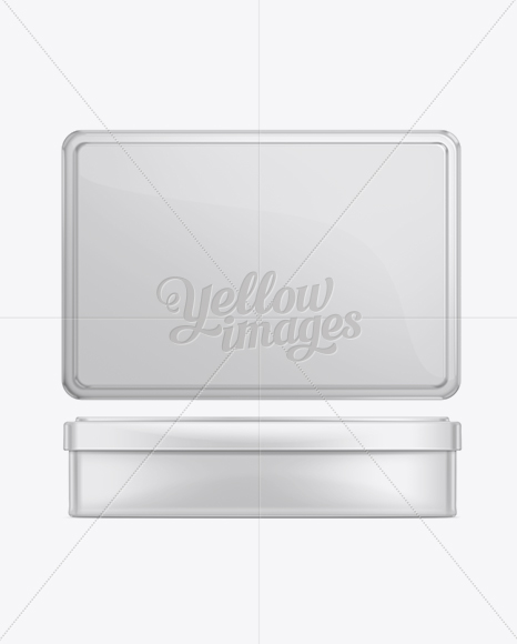 Metal Cookie Box Mockup in Box Mockups on Yellow Images Object Mockups