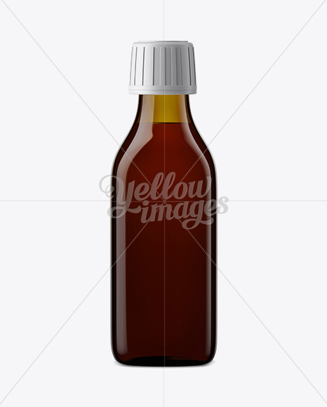 Syrup Bottle Mockup in Bottle Mockups on Yellow Images Object Mockups