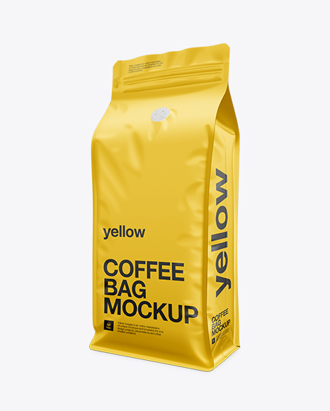 Download Coffee Bag Mockup / Front 3/4 View in Bag & Sack Mockups ...