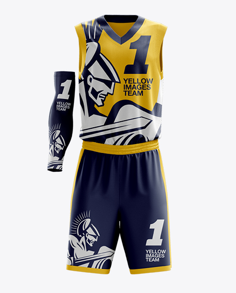 Download Full Basketball Kit w/ V-Neck Tank Top Mockup - Front View ...