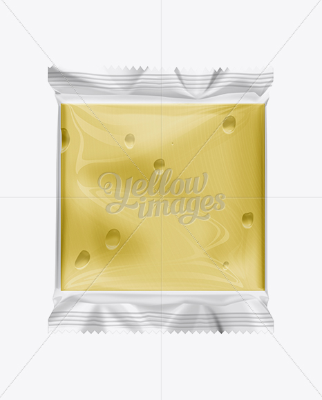 Download Sliced Cheese Packaging Mockup in Flow-Pack Mockups on Yellow Images Object Mockups